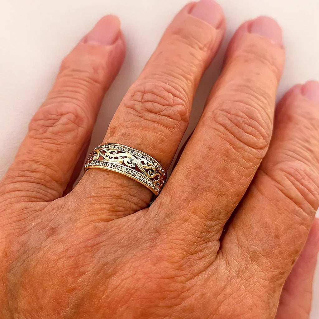 Bague ajourée brillante | Or
