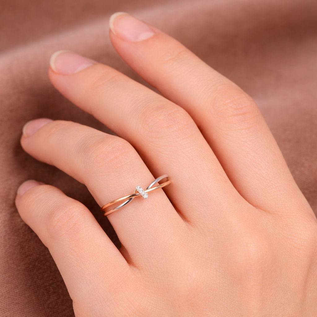 Bague tressée | Or rose