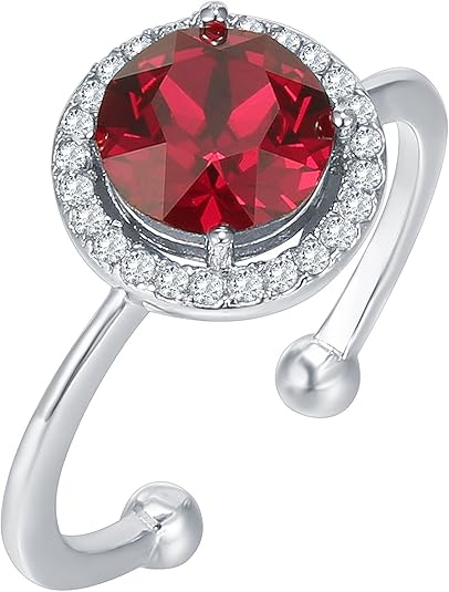 Bague en rubis promesse éclat cramoisi | Or blanc