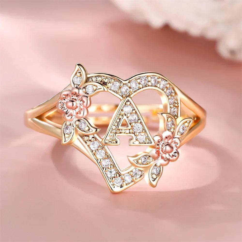 Bague avec cristaux | Or