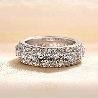 Bague rétrospective avec bande infinie | Or blanc