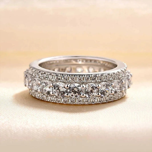 Bague rétrospective avec bande infinie | Or blanc