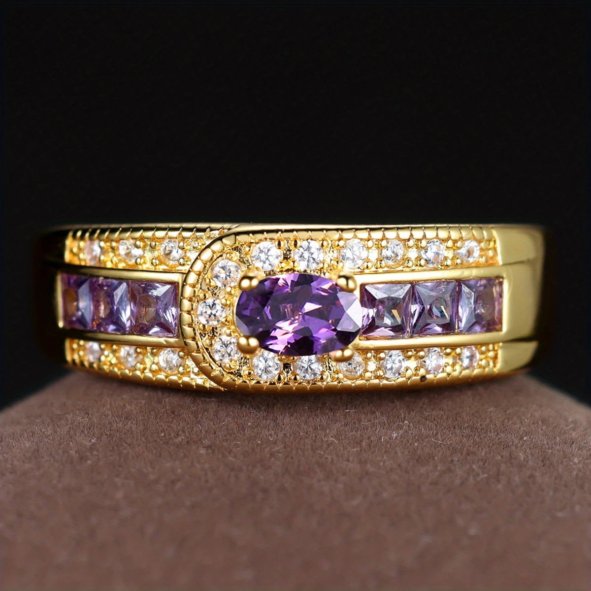 Bague vintage à brillants roses | Or