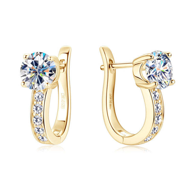 Boucles d'oreilles huggie | Or blanc