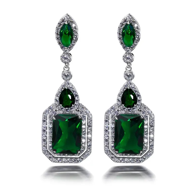Boucles d'oreilles Clarion Verdance | Or blanc