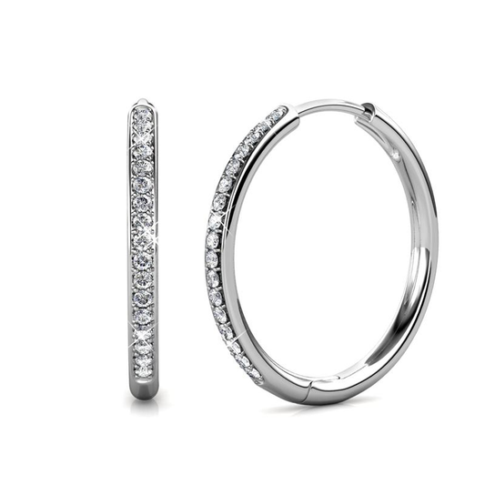 Boucles d'oreilles Sorel pave | Or blanc