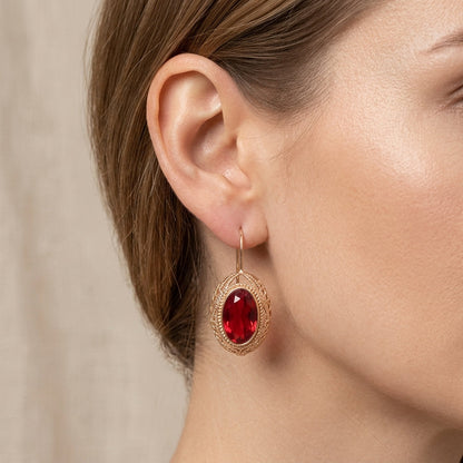Boucles d'oreilles Thalessia | Or rose