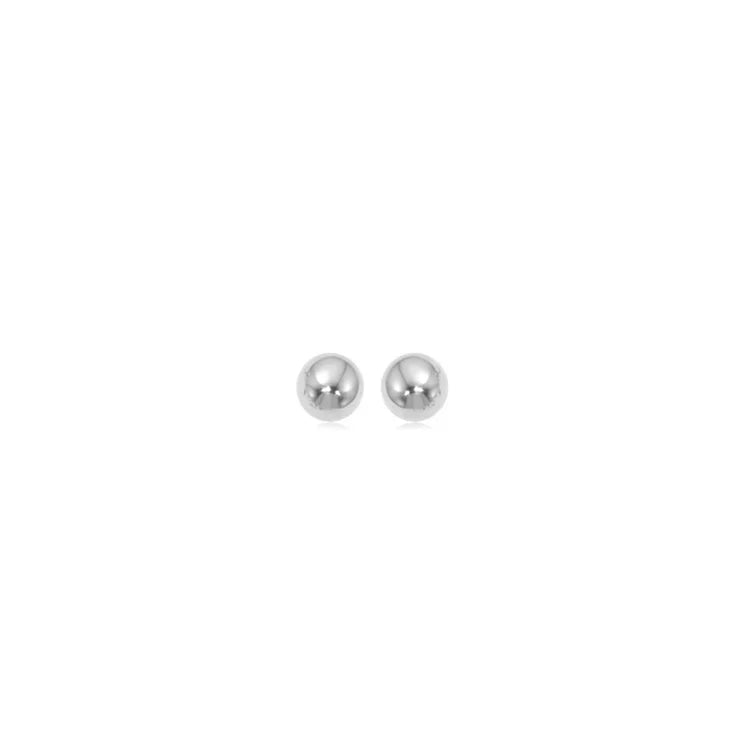 Boucles d'oreilles à boules | Or blanc