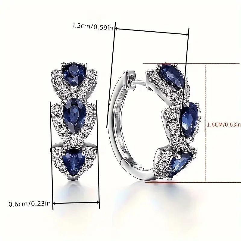 Boucles d'oreilles à rayures avec cristal brillant | Or