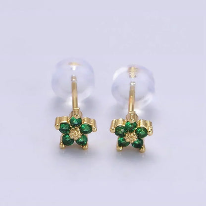 Boucles d'oreilles avec motif floral délicat | Or