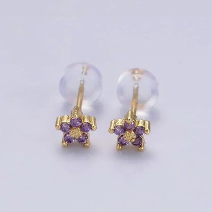 Boucles d'oreilles avec motif floral délicat | Or