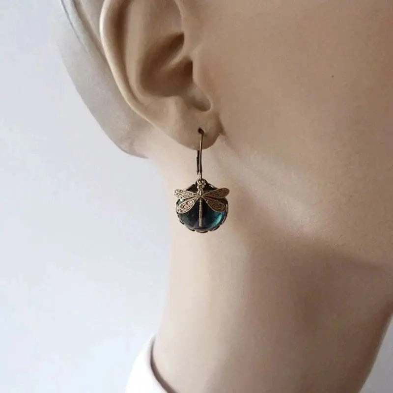 Boucles d'oreilles en forme de sphère vieilli | Or