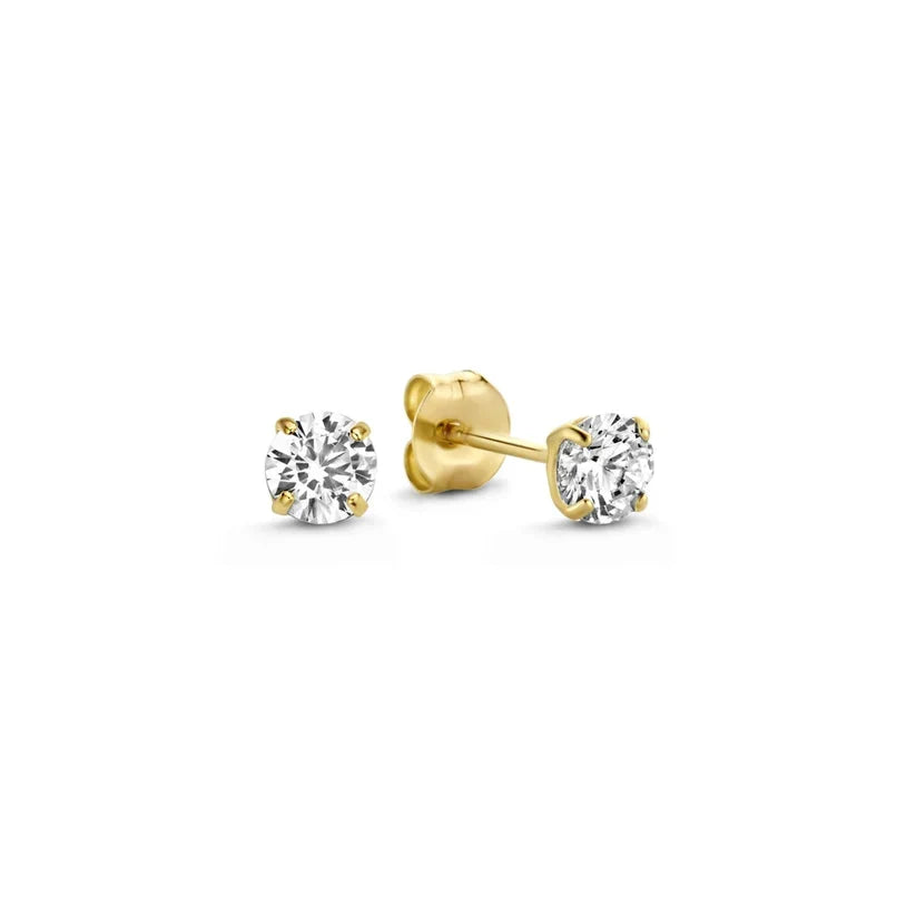 Boucles d'oreilles en pierre Dara brillante | Or
