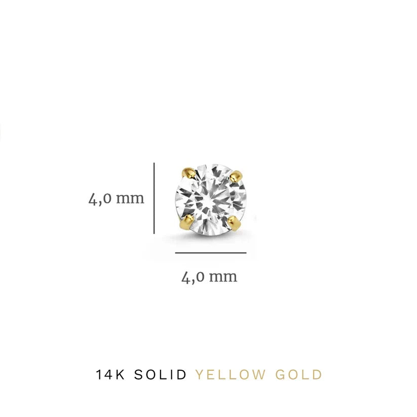 Boucles d'oreilles en pierre Dara brillante | Or