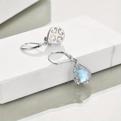Boucles d'oreilles en pierre de lune Esprit Libre | Or
