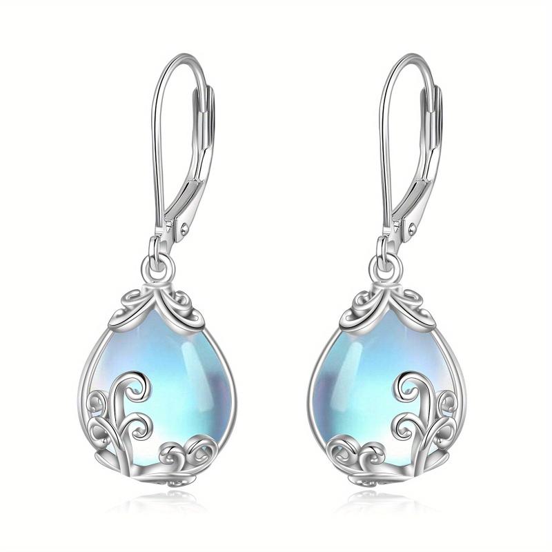 Boucles d'oreilles en pierre de lune Esprit Libre | Or