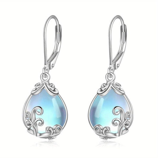 Boucles d'oreilles en pierre de lune Esprit Libre | Or