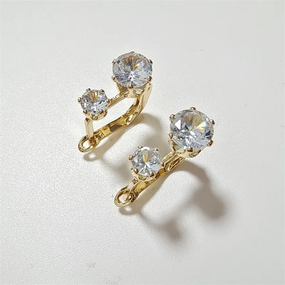 Boucles d'oreilles à brillants européen et américain | Or