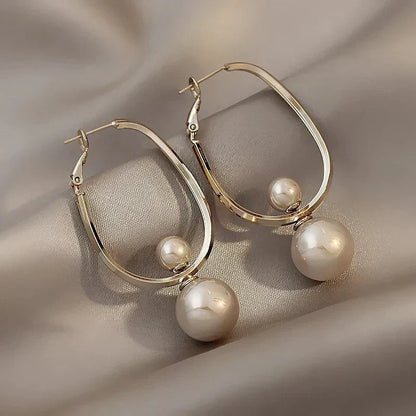 Boucles d'oreilles fascinantes avec perles | Or
