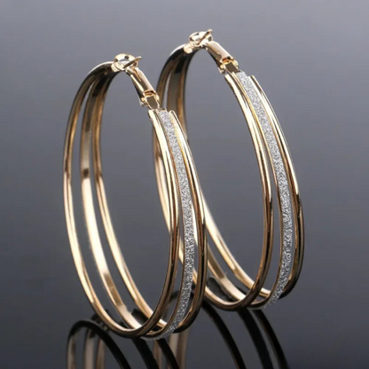 Boucles d'oreilles rétro | Or blanc