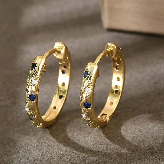 Boucles d'oreilles vintage avec un éclat intense | Or