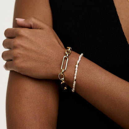 Bracelet Barrette lien | Or