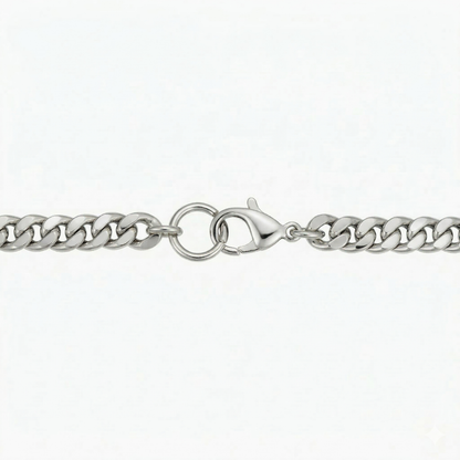 Bracelet cubain | Or blanc