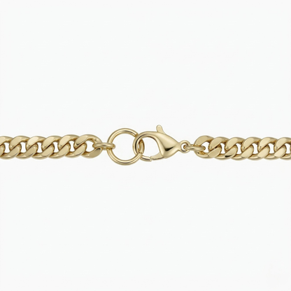 Bracelet cubain | Or blanc