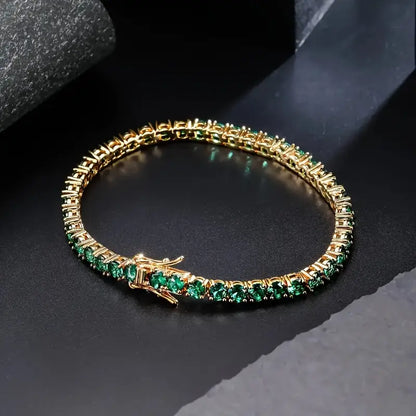 Bracelet Ella avec émeraude | Or
