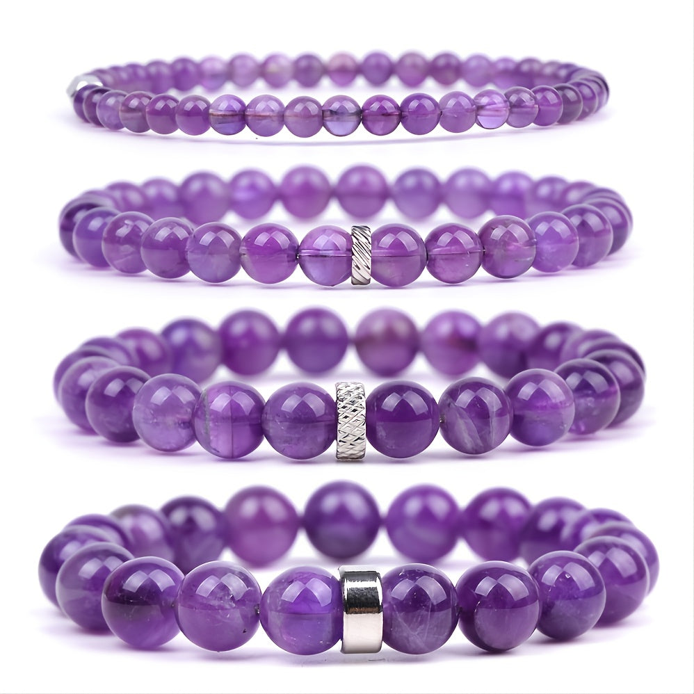 Bracelet « Sandales » avec améthyste | Or