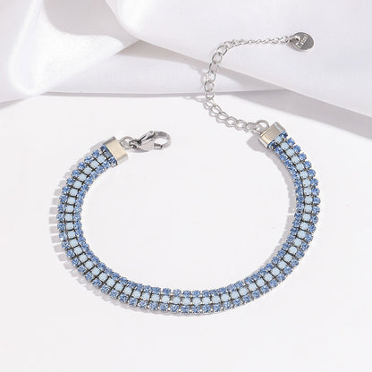 Bracelet signature brillante | Or blanc
