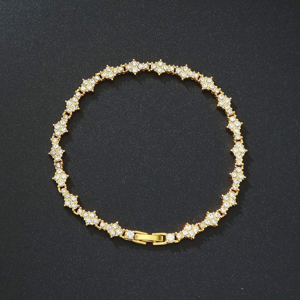 Bracelet tennis classique en grappe | Or