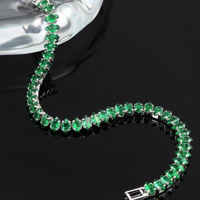 Bracelet avec des pierres d'émeraude | Or