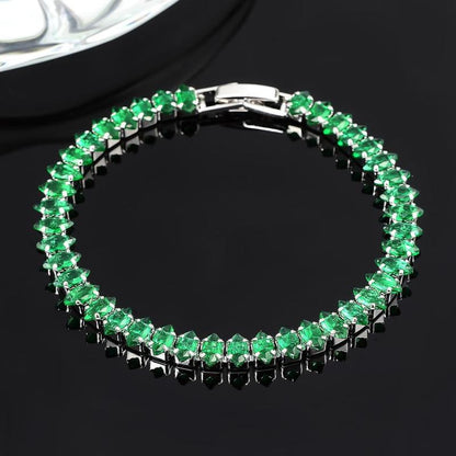 Bracelet avec des pierres d'émeraude | Or