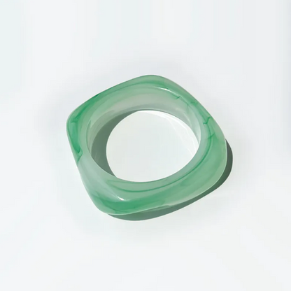 Bracelet carré coloré en acrylique | Or