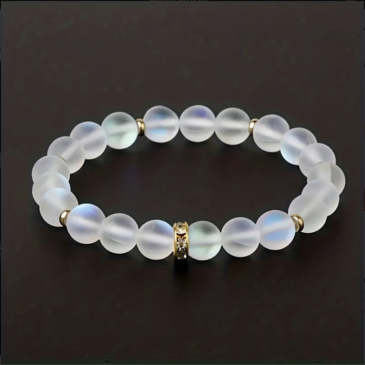 Bracelet de confiance avec des marguerites et de la pierre de lune | Or