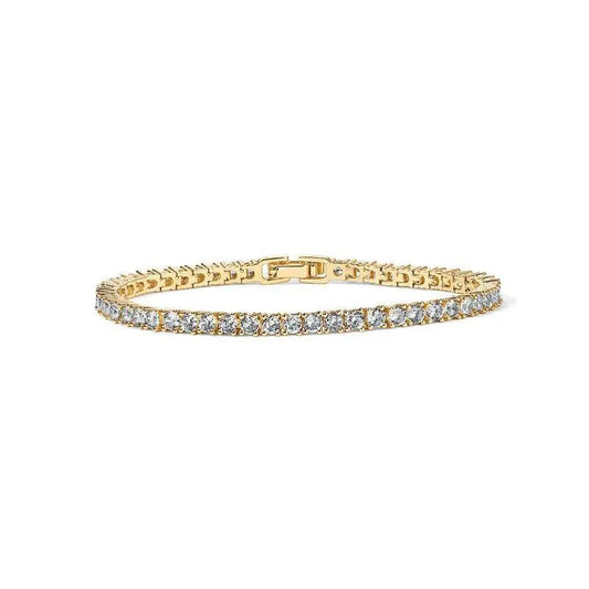 Bracelet de tennis fascinant avec des cristaux | Or
