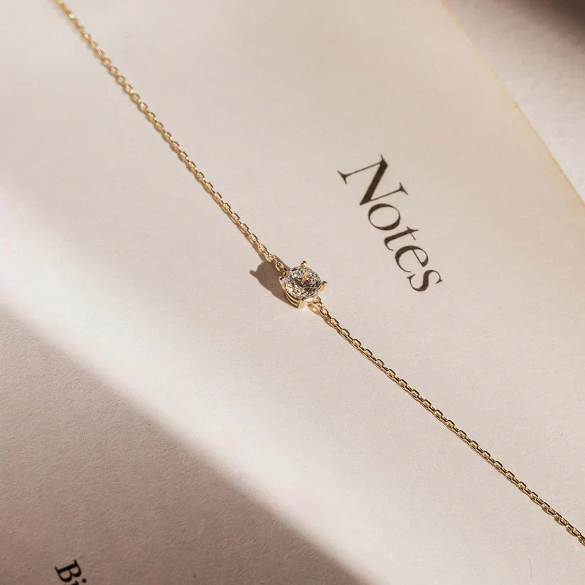 Bracelet en pierre moissanite Cléa | Or