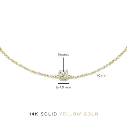 Bracelet en pierre moissanite Cléa | Or