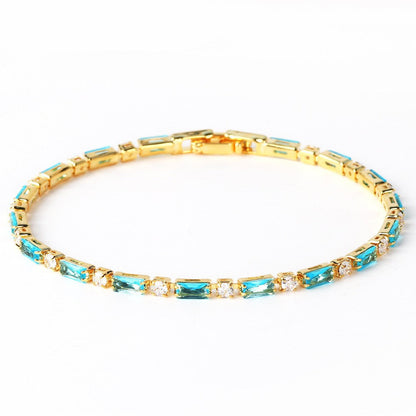Bracelet en pierre turquoise naturelle | Or