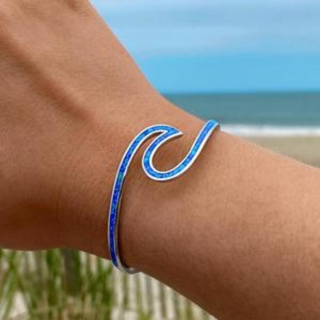 Bracelet « opale des mers » | Or blanc