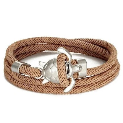 Bracelet fait main avec tortue de mer | Or
