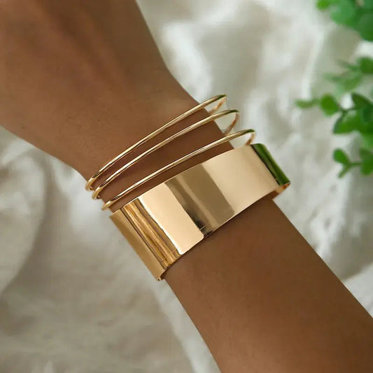 Bracelet rétro classique en couleur or | Or