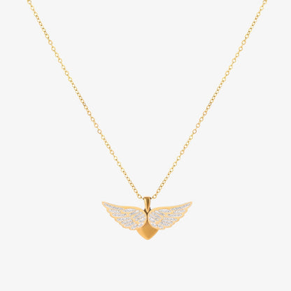 Collier ailes d'ange Élevées | Or