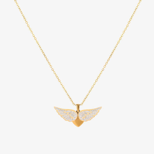Collier ailes d'ange Élevées | Or