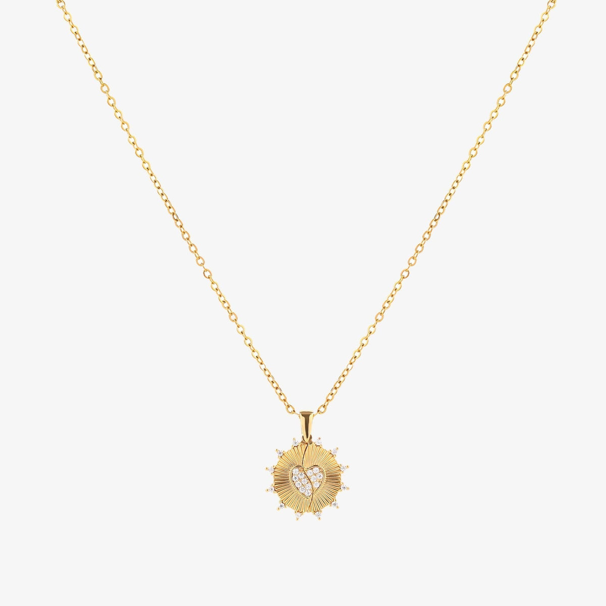 Collier amour rayons de soleil | Or