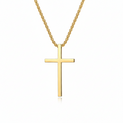 Collier croix avec monture | Or
