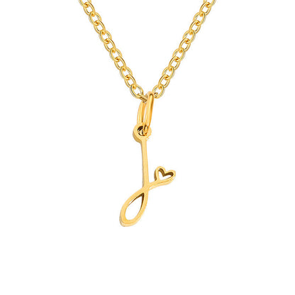 Collier initial coeur | Or