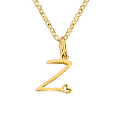 Collier initial coeur | Or