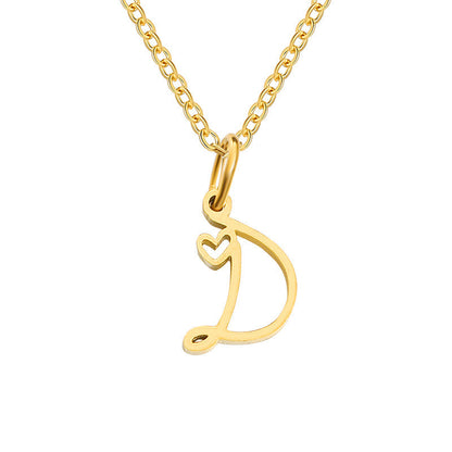 Collier initial coeur | Or